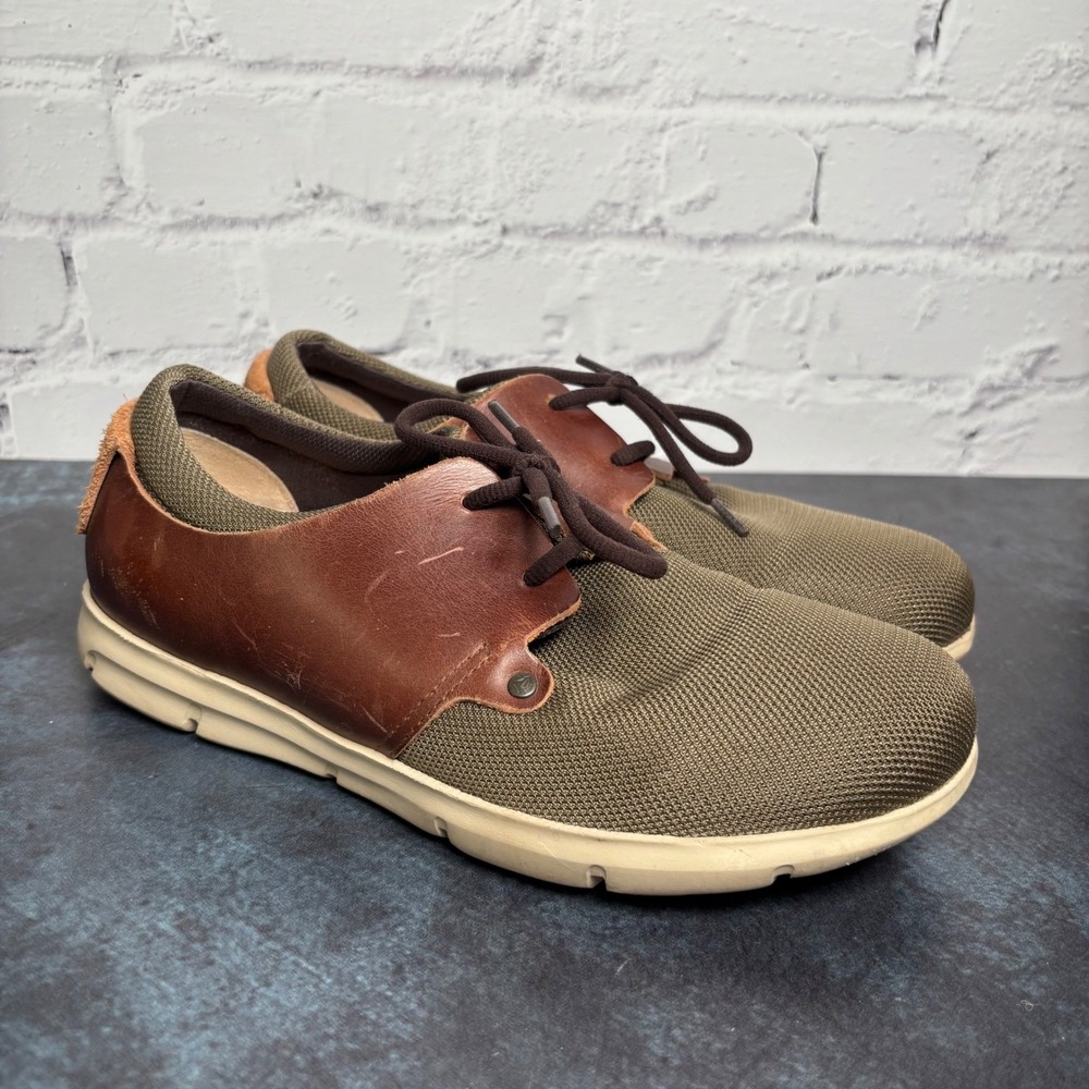Birkenstock Minot Women's Lace Up Shoe Textile Sneaker Green Brown Size 39